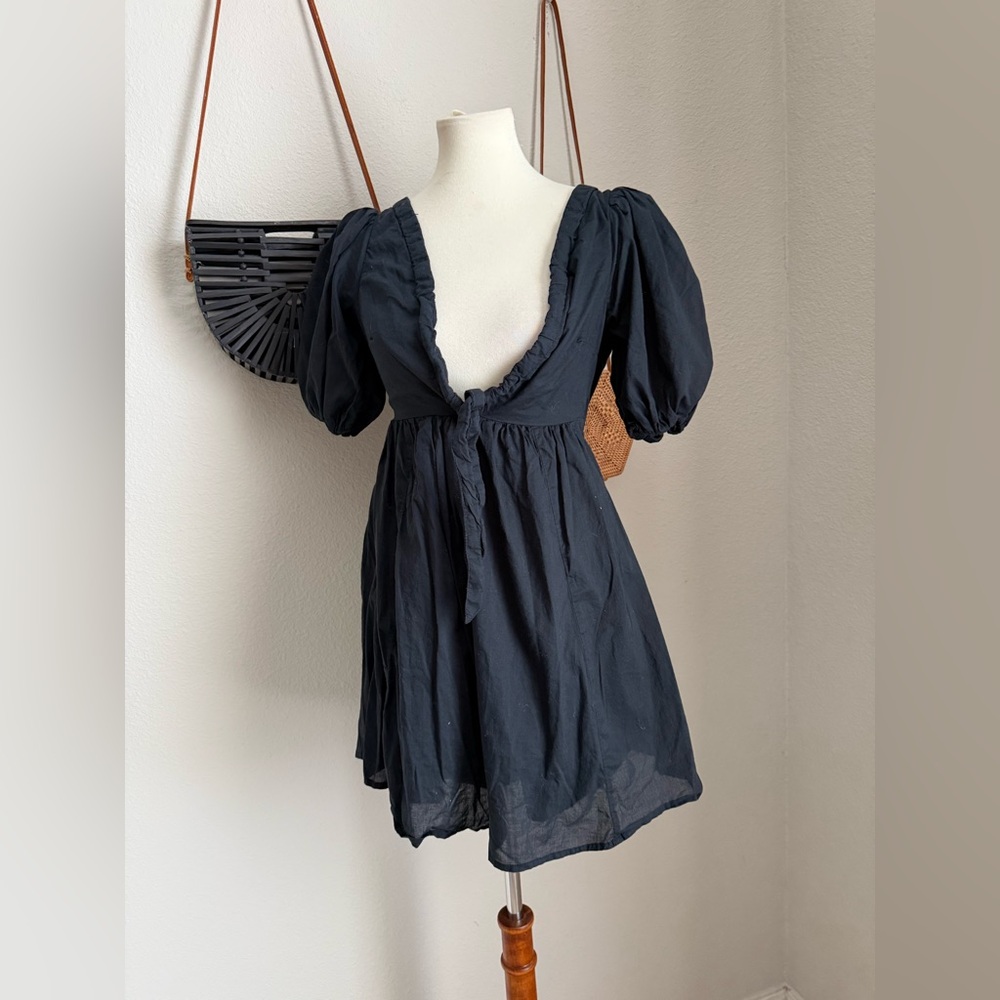 Abercrombie & Fitch Black Puff Sleeve Dress, Size XSP